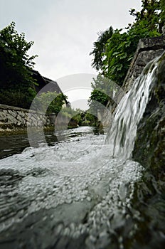 Japan`s Secret Watergarden and river.