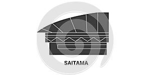 Japan, Saitama travel landmark vector illustration