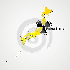 Japan and sign to radiation