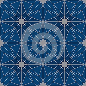 Japan star design symmetry seamless pattern