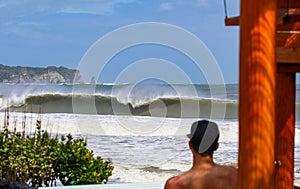 Japan Surf, waves at the beach in Japan created by Typhoon