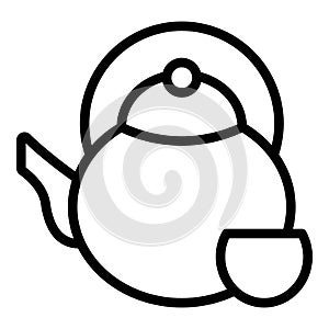 Japan tea pot icon outline vector. Asian food