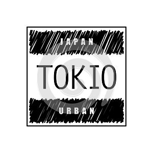 Japan. Tokio. Urban. Slogan vector illustration. Design print for t-shirt photo