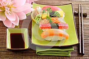 Japan traditional food sushi