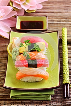 Japan traditional food sushi