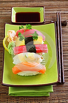 Japan traditional food sushi