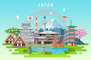 Japan travel infographic.