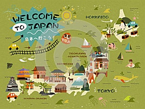 Japan travel map