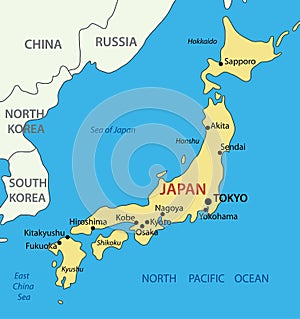 Japan - vector map