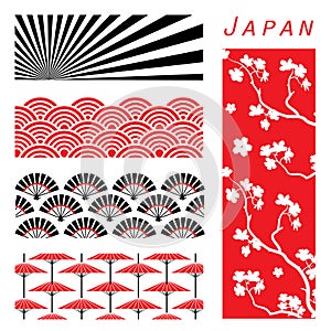 Japan Wallpaper Background Decorate Design Cartoon vector