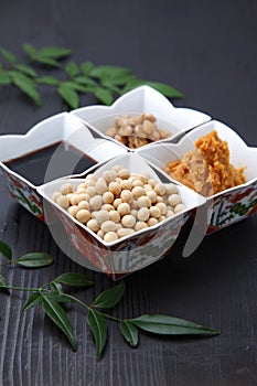 Japaneese traditional soybean processed foods