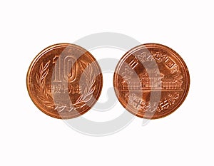 Japanese 10 yens coin
