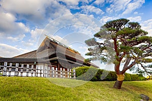 Japanese Architecture in Okayama Korakuen Garden in Okayama City, Japan