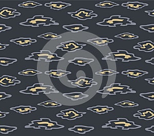 Japanese Art Cloud Vector Seamless Pattern