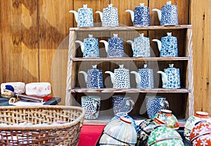 Japanese Asian style porcelain pottery for sale in Kyoto