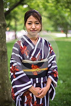 Japanese Asian woman in kimono