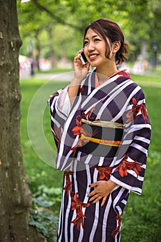 Japanese Asian woman in kimono