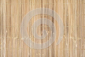 Japanese bamboo mat texture, abstract Asia wicker textured wood surface, brown wooden rug striped pattern