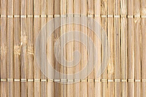 Japanese bamboo mat texture, abstract Asia wicker textured wood surface, brown wooden rug striped pattern