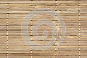 Japanese bamboo mat texture, abstract Asia wicker textured wood surface, brown wooden rug striped pattern