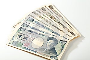 Japanese bank note 10000 yen and 1000 yen