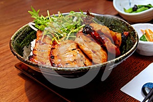 Japanese barbecue pork with rice