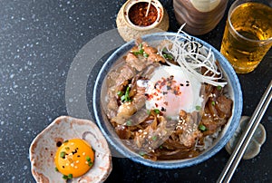 Japanese beef bowl or gyudon in Japanese call.