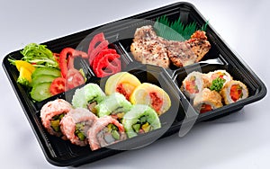 Japanese bento lunchbox isolated