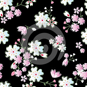 Japanese blossoms pattern