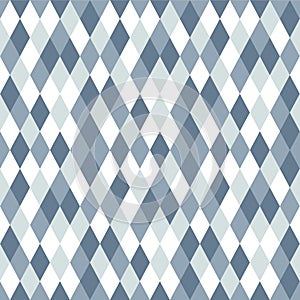 Japanese Blue Random Diamond Vector Seamless Pattern