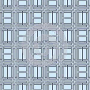 Japanese Blue Weave Vector Seamless Pattern