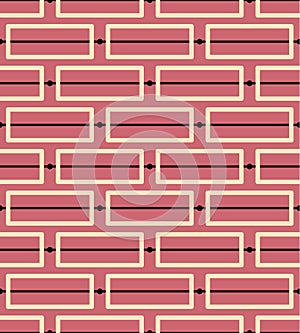 Japanese Brick Stripe Vector Seamless Pattern