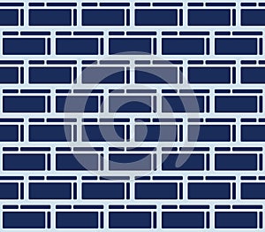 Japanese Brick Vector Seamless Pattern