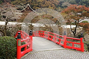 Japanese bridge and temple