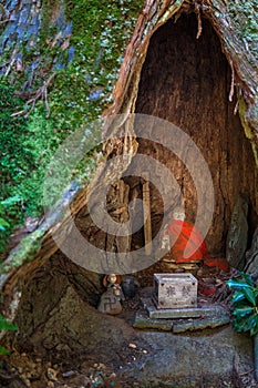 Japanese Buddha Statues (Jizo Bodhisattva) at Koyasan (Mt. Koya) area