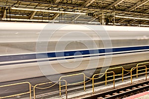 Japanese bullit train shinkansen in Tokyo Train station