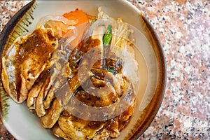 Japanese Butadon Pork Bowl Rice with Black Pepper Sauce