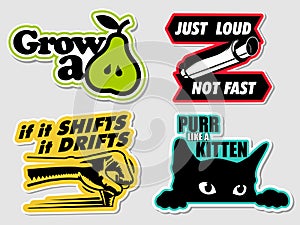 Japanese Car Decals, and Stickers in Vector format photo