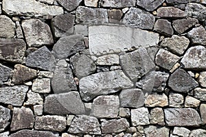 Japanese castle stone rampart pattern