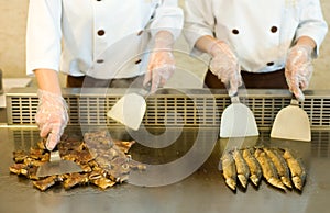 Japanese chef cooking