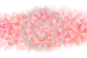 Japanese cherry blossom abstract on natural pink watercolor paint background