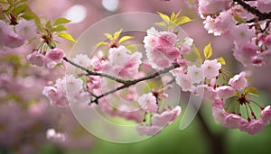 Japanese cherry flower. Generated with AI