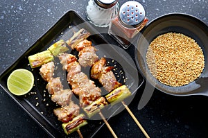 Japanese chicken grill Yakitori.