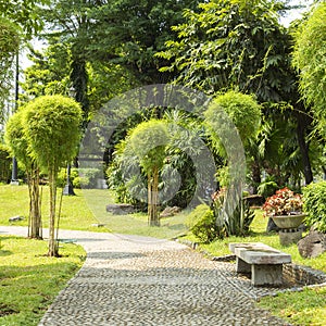 Japanese garden in Rizal Luneta park, Manila, Philippines photo