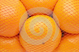 Japanese citrus mikan fruit in a plastic bag