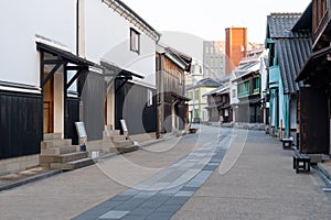 Japanese classic old town Dejima in Nagasaki Kyushu the south part of Japan.