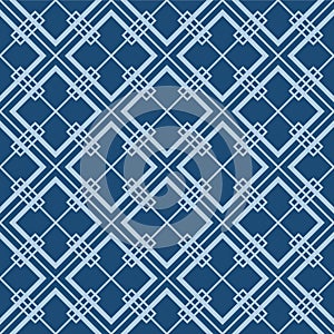 Japanese Classic Overlap Diamond Vector Seamless Pattern
