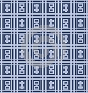 Japanese Classic Plaid Vector Seamless Pattern