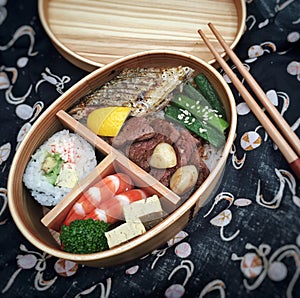 Japanese convenient bento photo