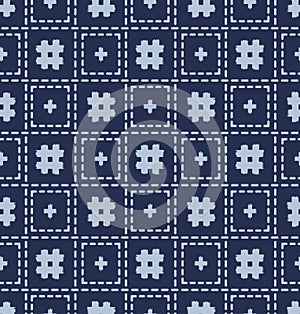 Japanese Cross Hatch Seamless Pattern